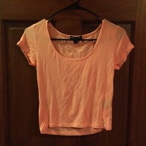 Peachy coral crop top